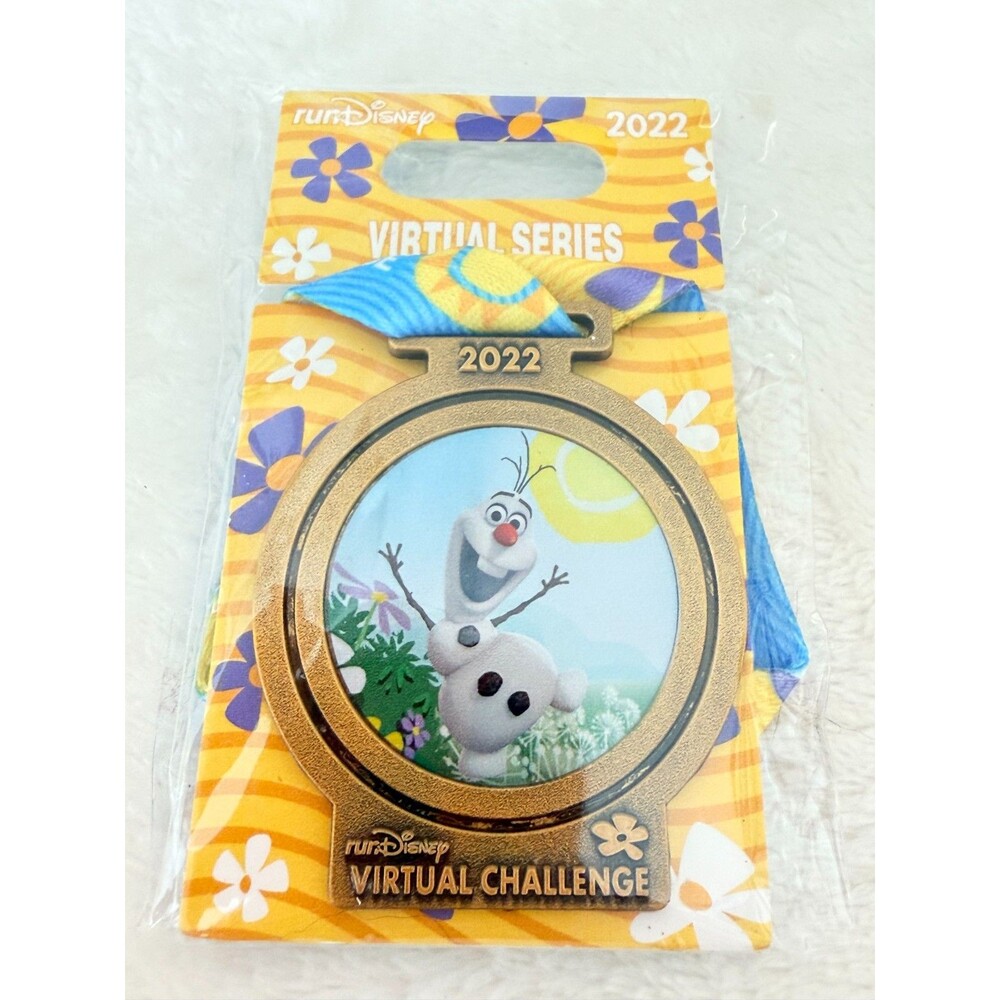 runDisney 2022 Virtual Series Challenge Olaf Frozen Medal Pin NIP Sealed Descri